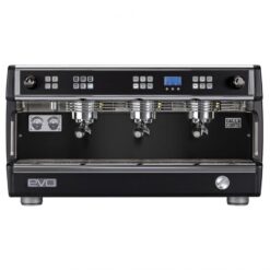 Dalla Corte EVO2 ,μαύρη, blackboard , μηχανή espresso με 3 group, μπροστινή όψη