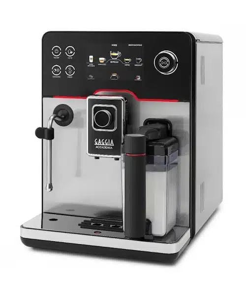 GAGGIA New Accademia Inox μηχανή καφέ πλάι