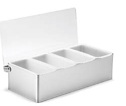 σετ μπαρ inox 4 θέσεων ανοικτό