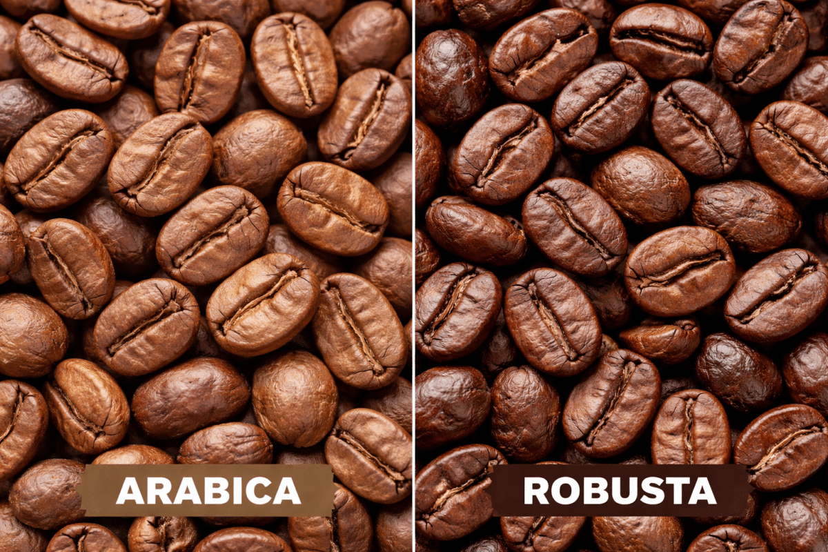 Arabica vs Robusta coffee beans