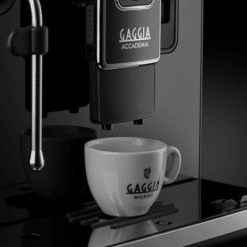 Gaggia Accademia Glass Black πρόσοψη και σχάρα