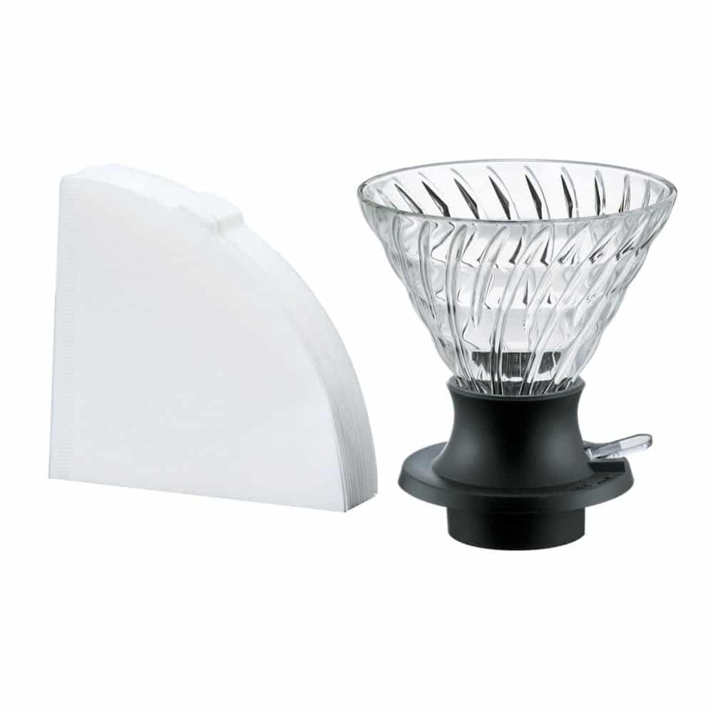 HARIO V60 Immersion Dripper Switch 200ml Μαύρο με φίλτρα
